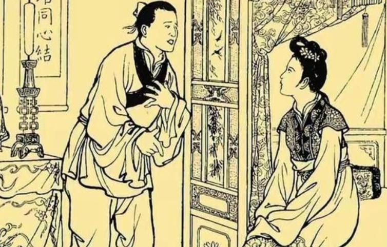 古时有个货郎，回家途中突遇大雨，在一寡妇家借宿。寡妇想买针线，货郎不收钱，以此作