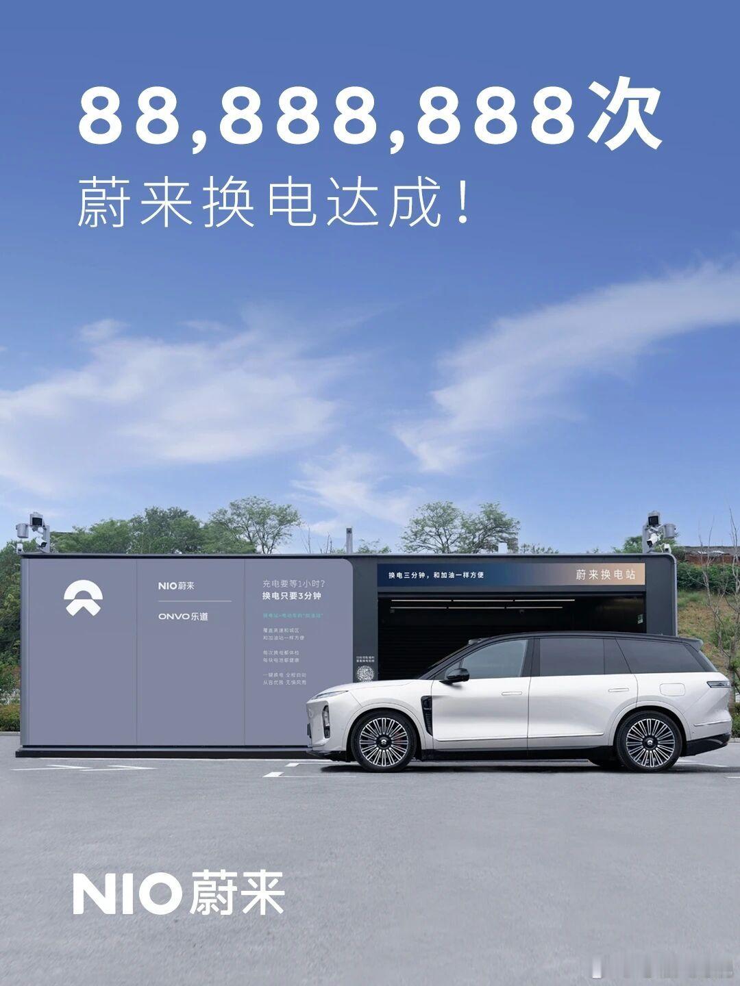 88888888明年有没有机会突破一亿次？[墨镜][墨镜][墨镜]蔚来汽车蔚来