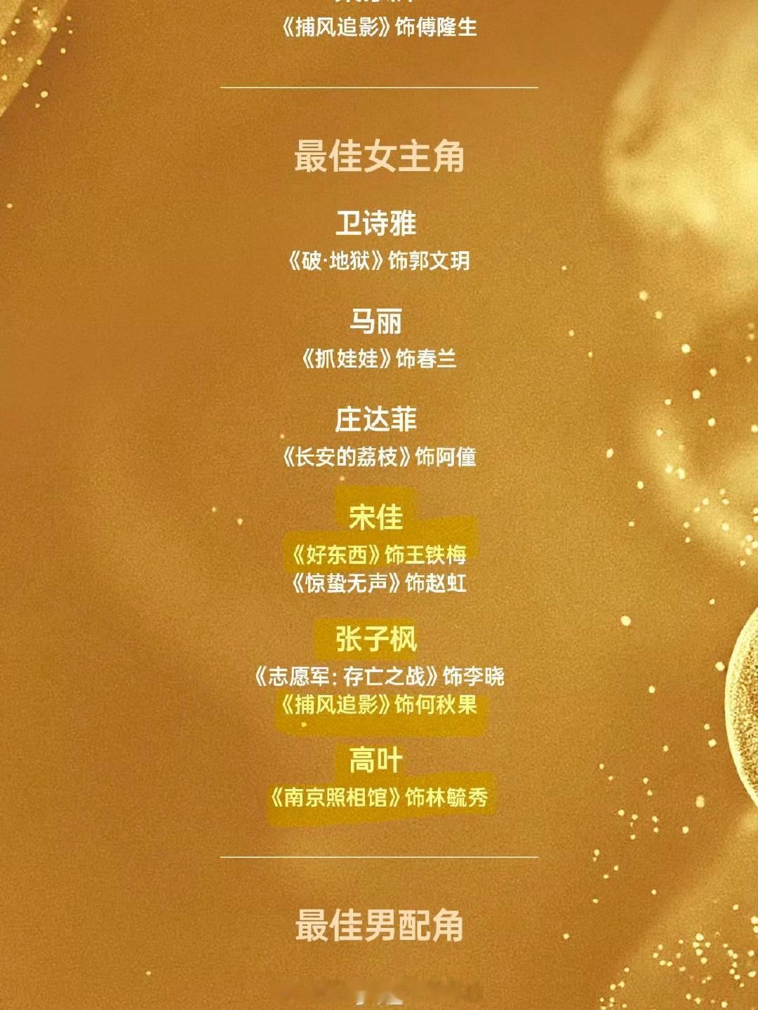 百花奖今年百花奖提名我的pick💐整体上我更喜爱《小小的我》《长安的荔枝》