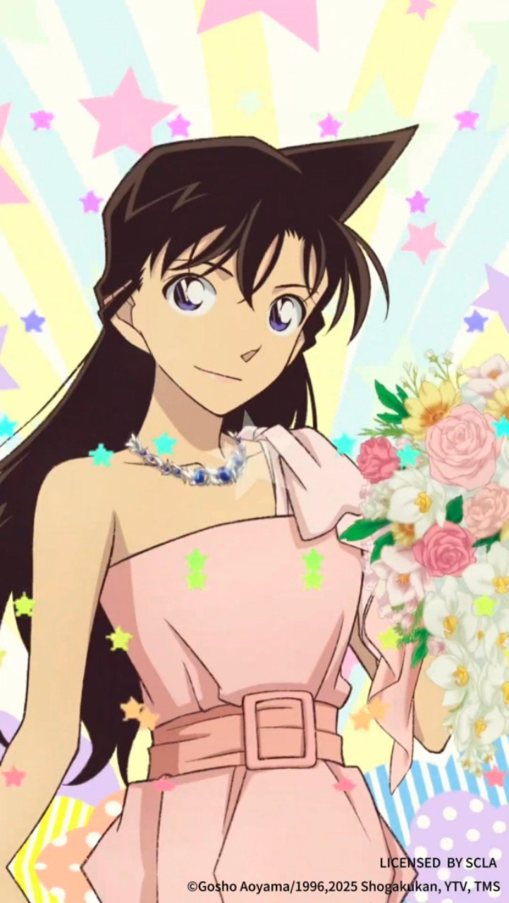 小兰与和叶的新官图，两个都可可爱的㖏!柯南要是现在的动画都是这画风该多好呀!这