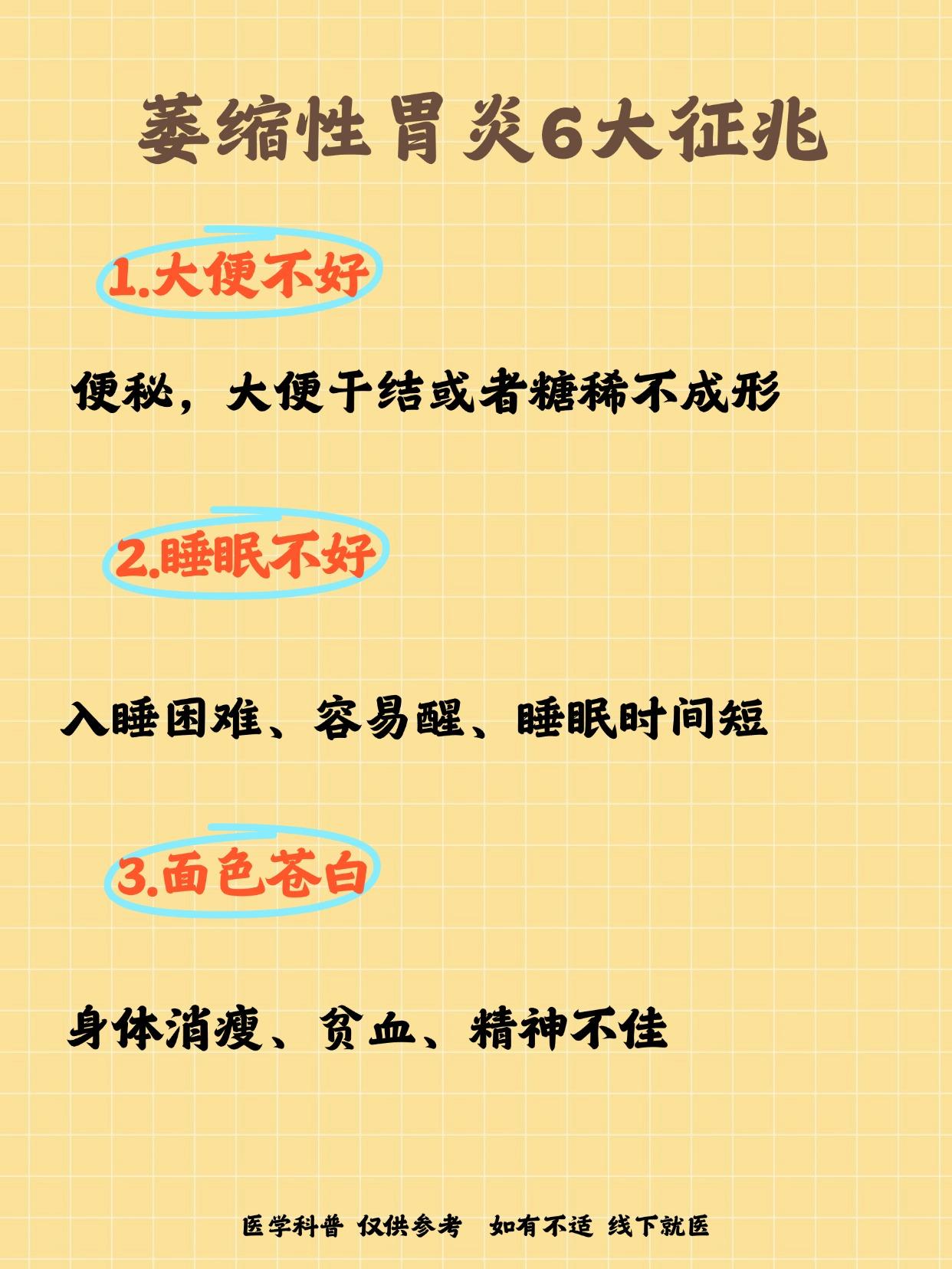 萎缩性胃炎6大征兆。