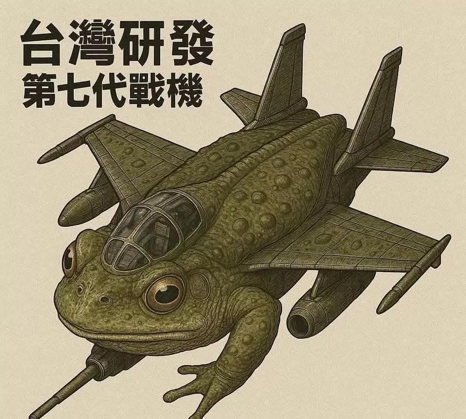 就在三哥举国吹嘘印巴大战大胜之际，有台湾岛内的网友也做了一张梗图内涵绿营侧翼，嘲