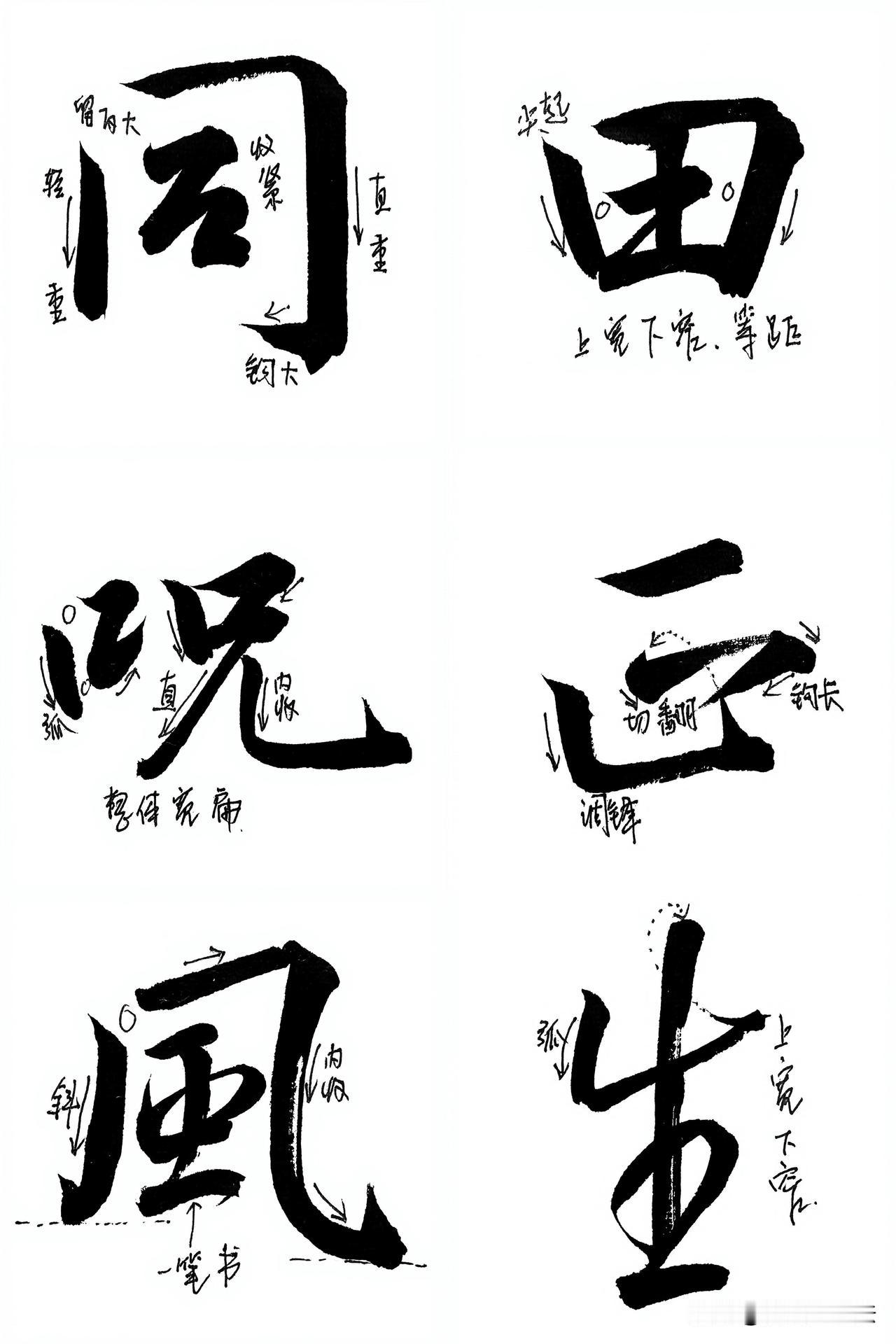 行书单字精讲，把结构难点标透很多人写行书只模仿外形，不懂字里的轻重变化，写