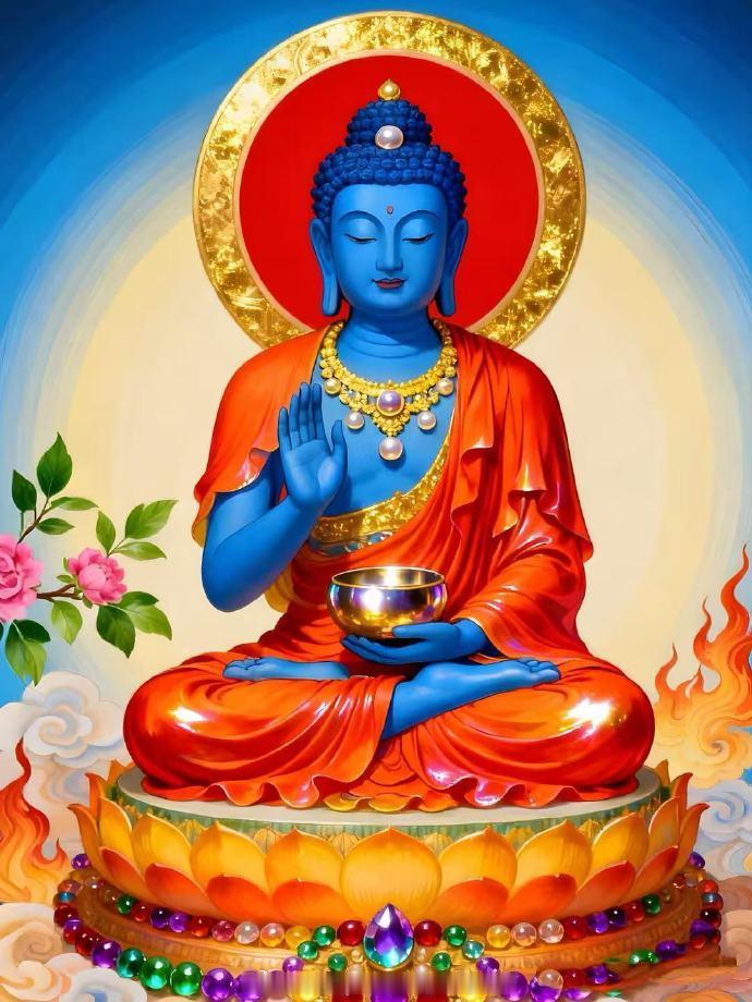 见佛祈福，心怀虔诚。愿往后生活远离愁苦波折，福泽相伴左右，家人无病无灾、安然度日