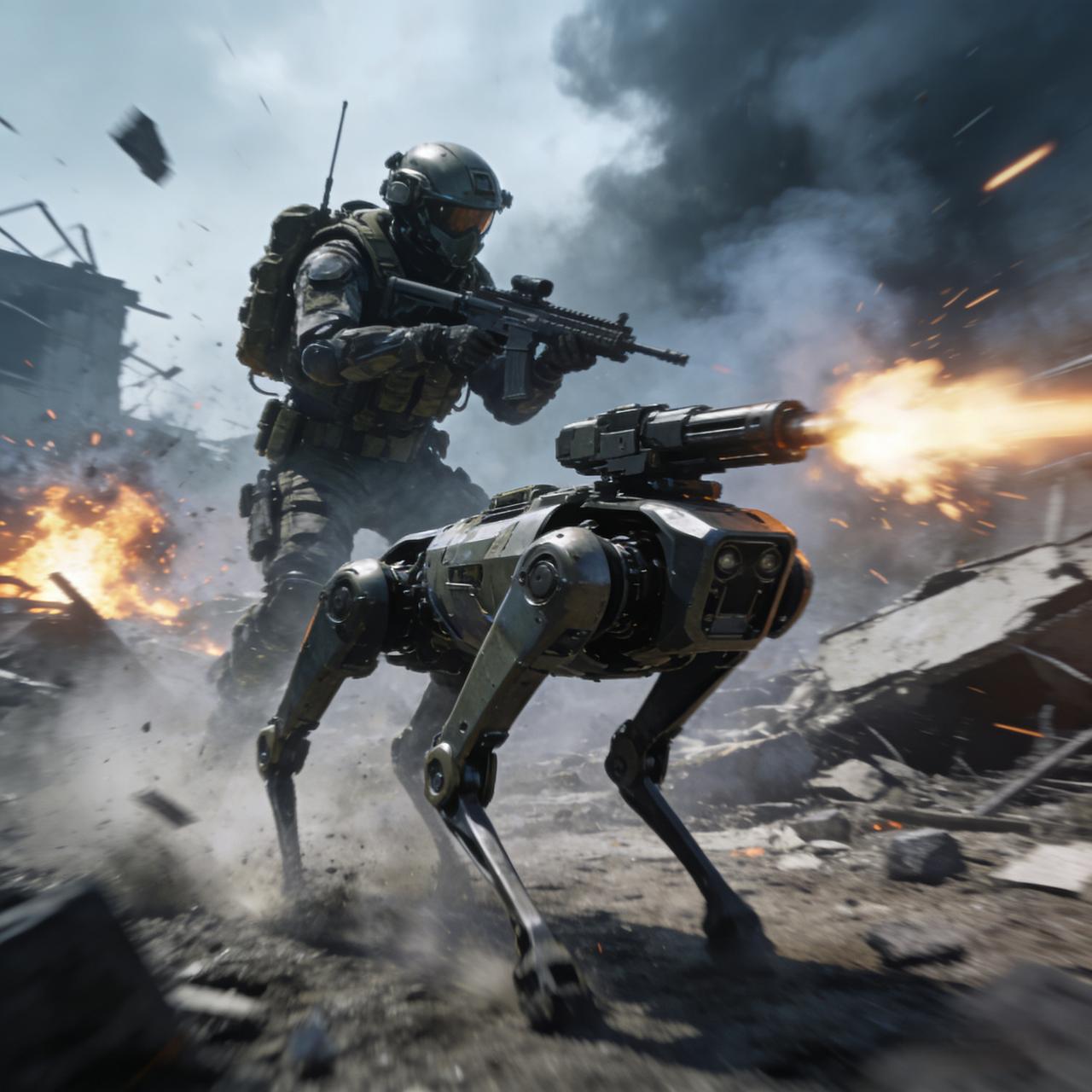 若美国用机器狗士兵对伊朗进行地面进攻，我们的宇树机器人还在打拳、跳舞。是不是会