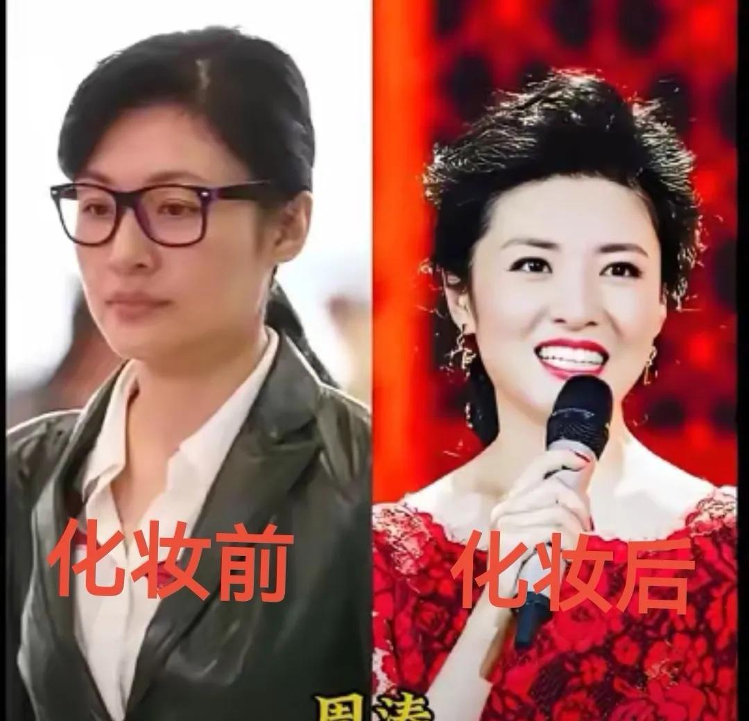 52岁王小丫，没打粉，没修图，直接上4K镜头。央视的机器能看清你毛孔里的灰尘，