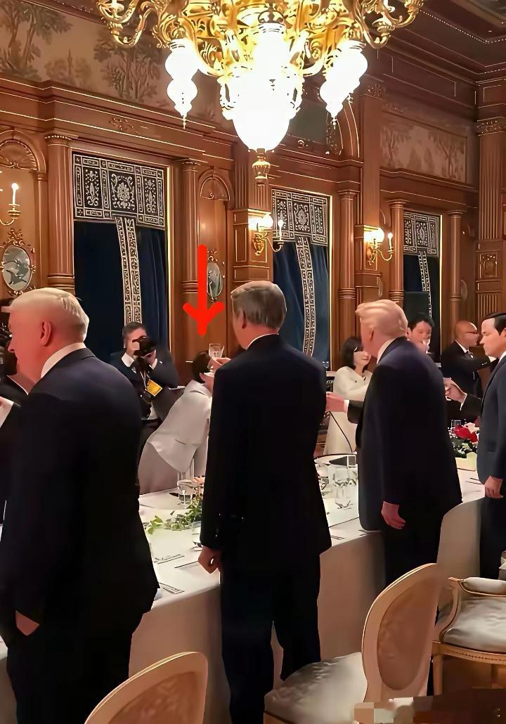 她努力向前敬酒、碰杯的样子，小弟无疑​​​