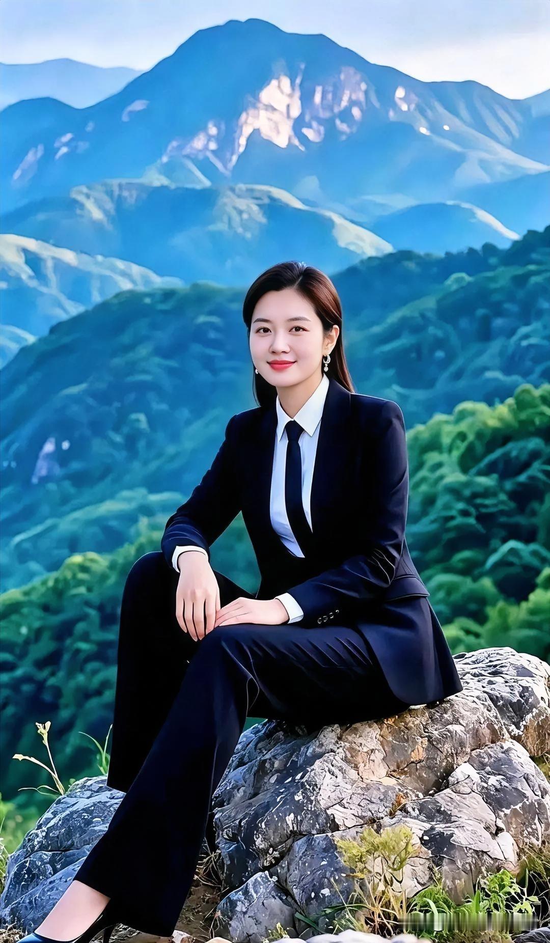 发现美青山为幕，西装作笔，从容绘就山野诗篇。
