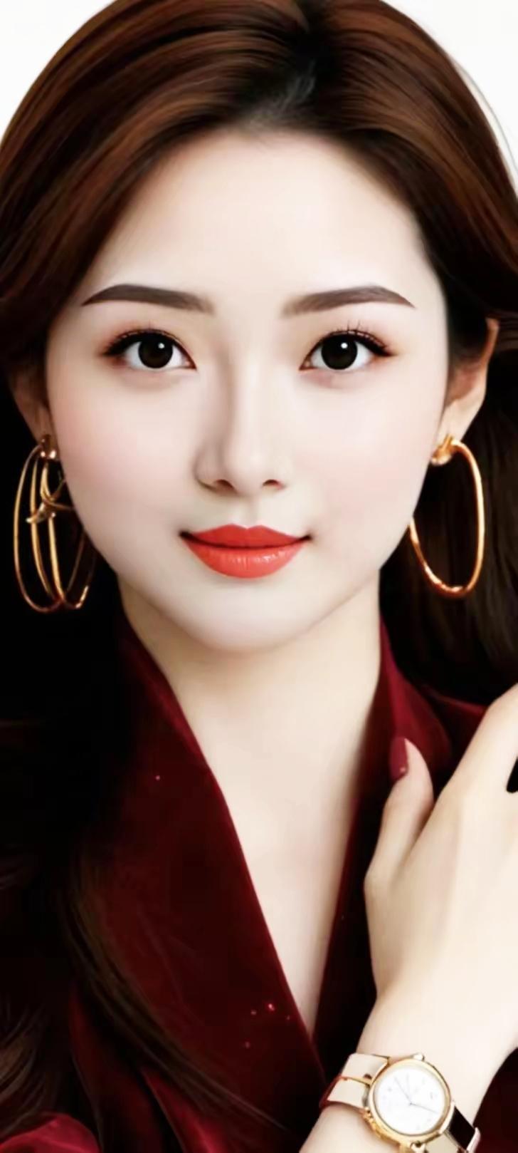 这姑娘的妆容和穿搭真精致！