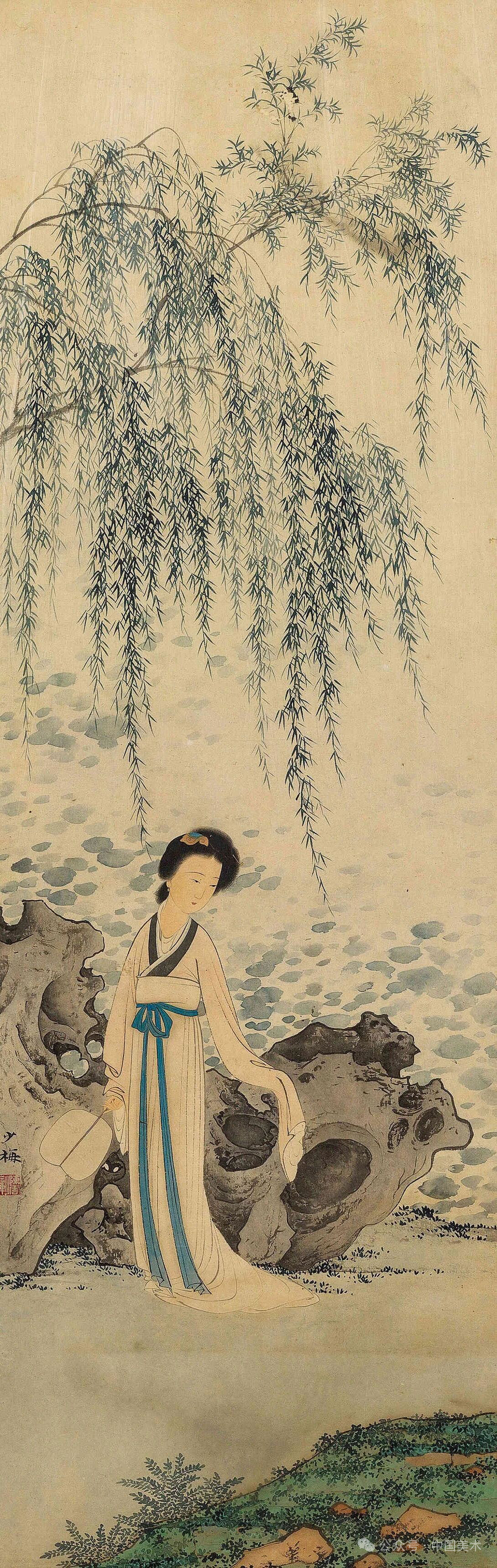 陈少梅仕女作品欣赏陈少梅（1909—1954）一代英年早逝的国画大师，他不仅仕