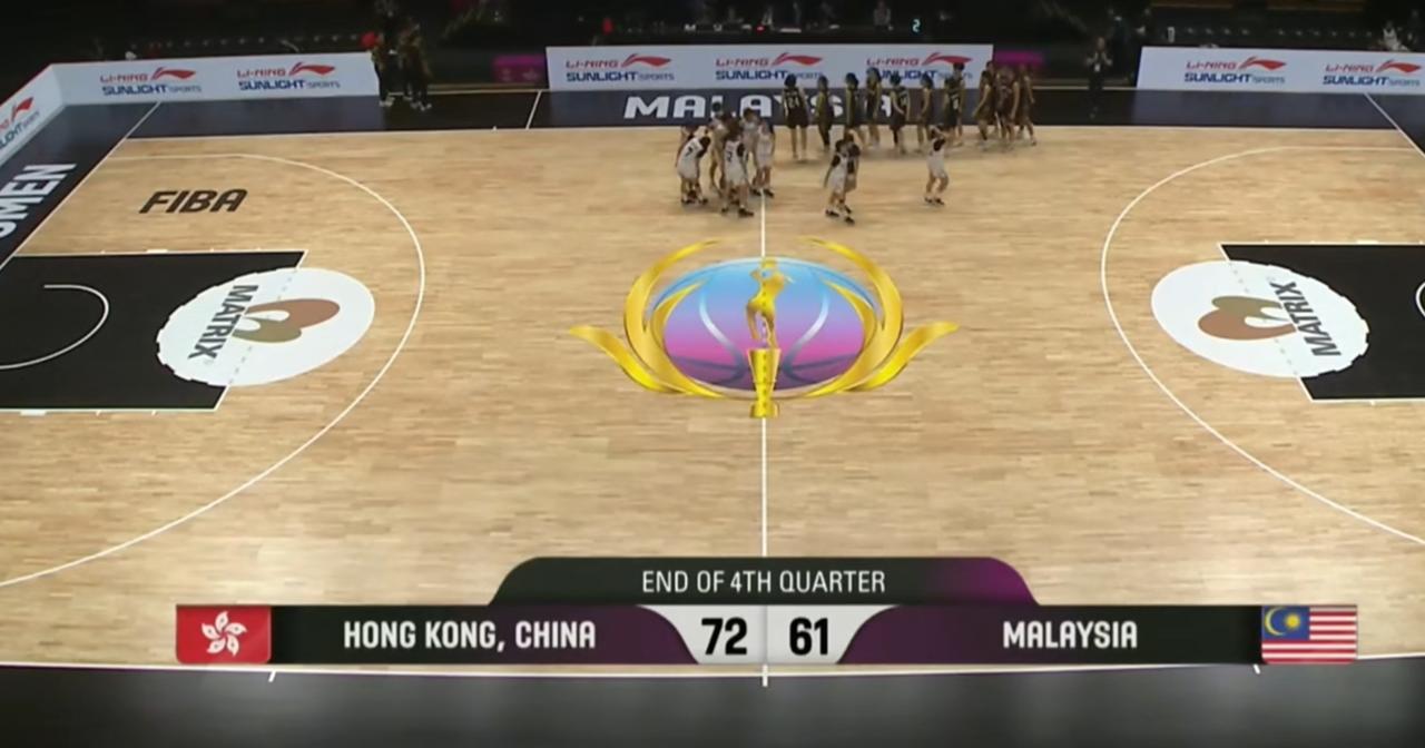 女篮U16亚洲杯，中国香港U16女篮战胜马来西亚U16女篮，目前已两胜，中