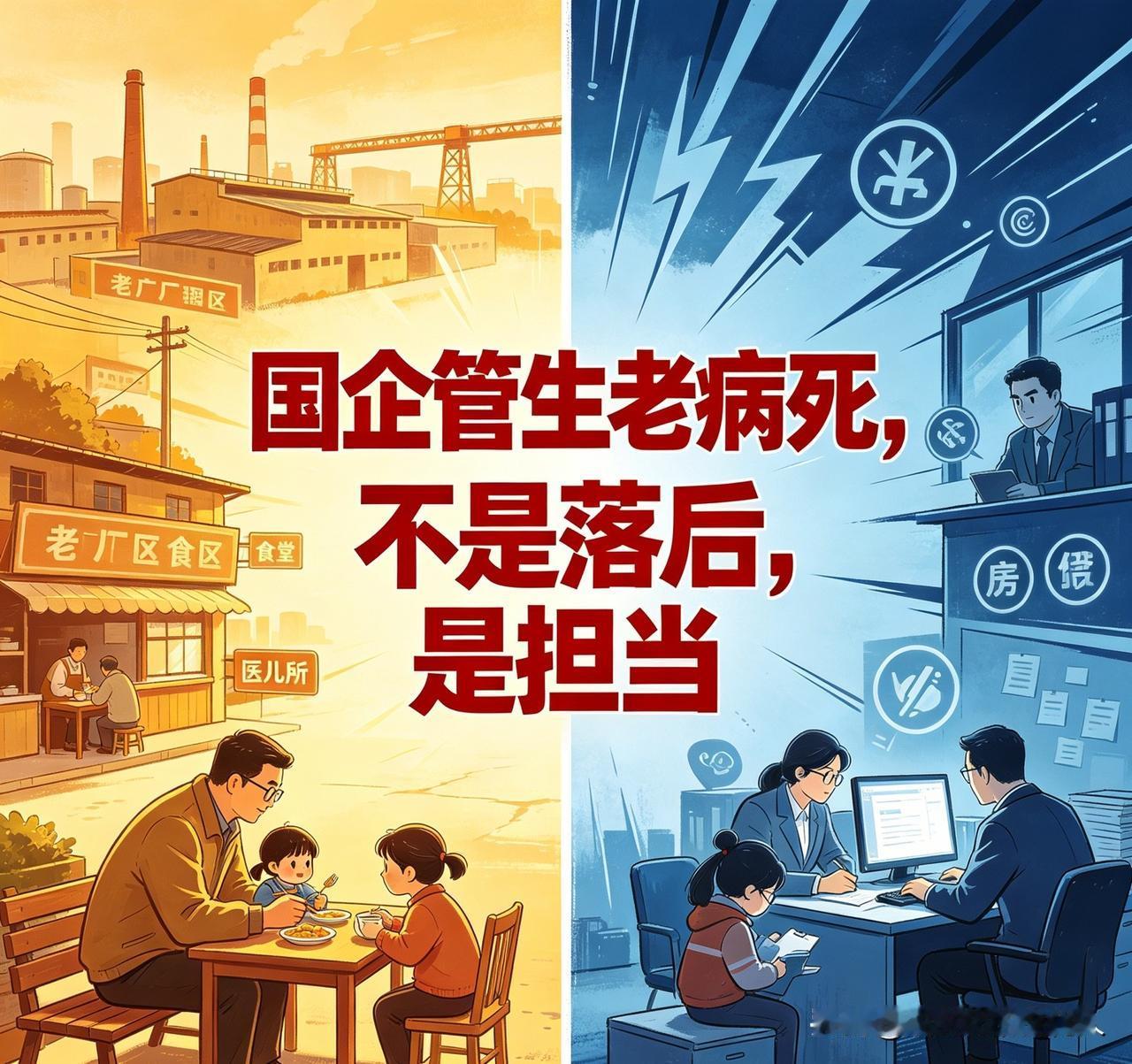 当年国企为什么要大包大揽，管职工的生老病死？对比一下过去和现在，答案其实扎心又