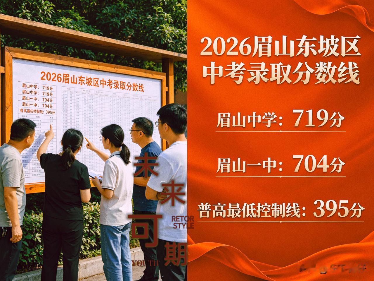 719分！眉中门槛定了！东坡区2026中考划线全出炉！2026年眉山东坡区