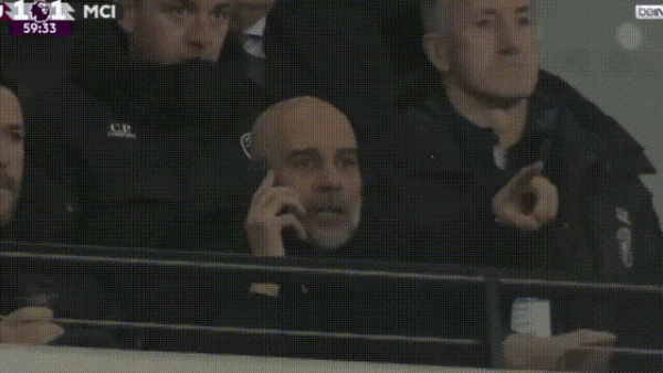 西汉姆联1比1曼城远程指挥失效！瓜迪奥拉看台打电话，曼城依旧拿不下比赛英超第30