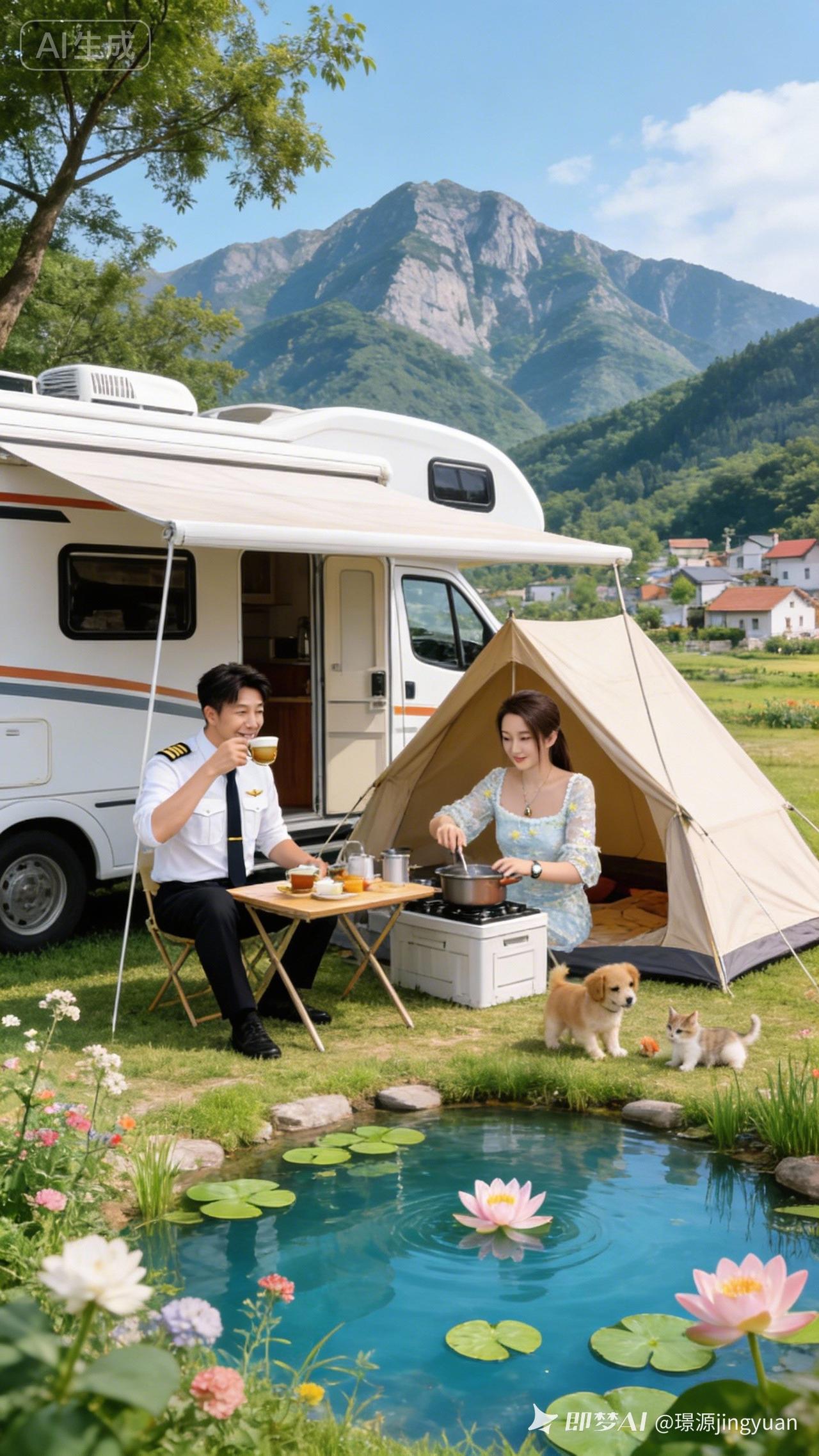 露营野餐，与爱人共度美好时光