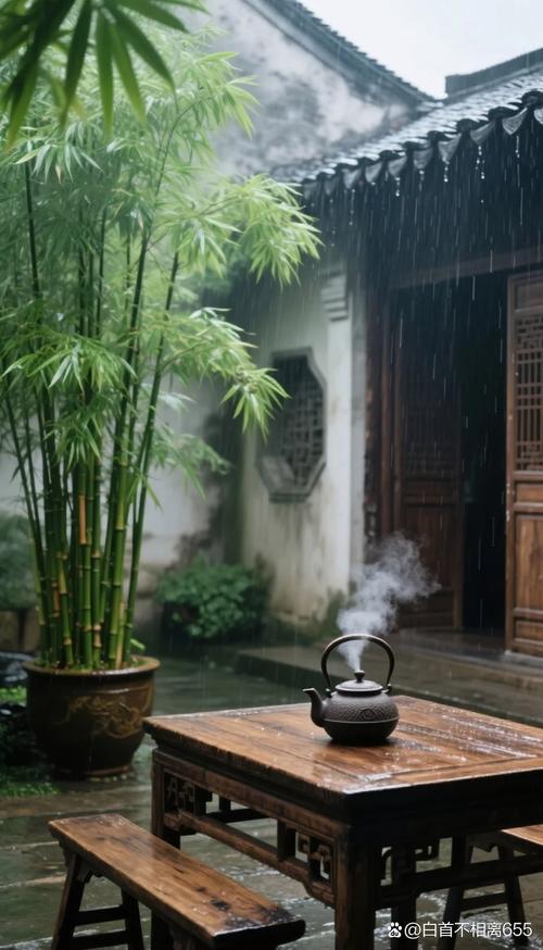 谢邀上联：茶烟淡淡闲听雨，下联：柳絮偏偏观落花，下联：朗昼长长漫读书。