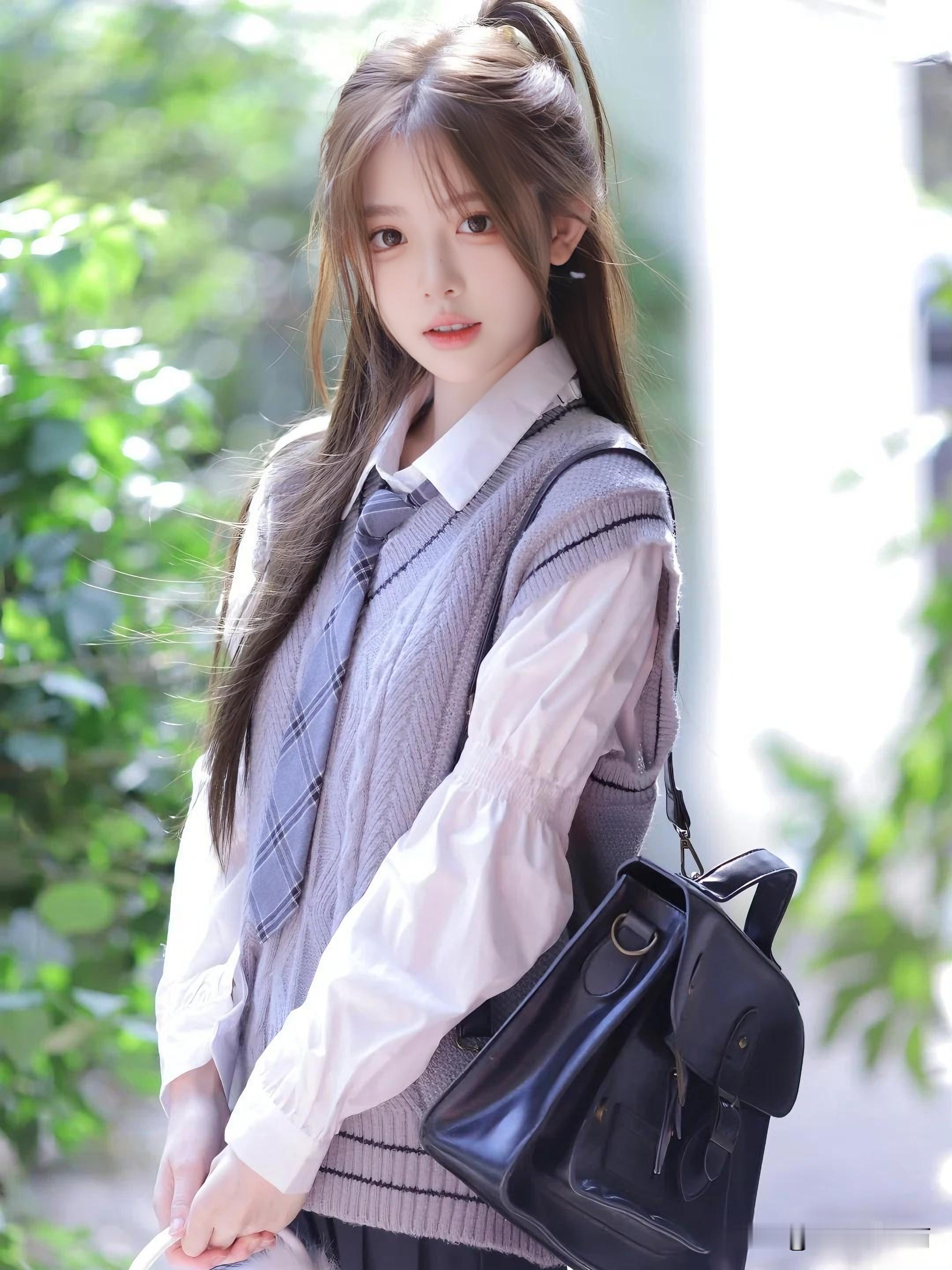 『校园青春ℓ温柔告白的年代』风吻过校服裙角，青春在阳光里发梢光影漫...