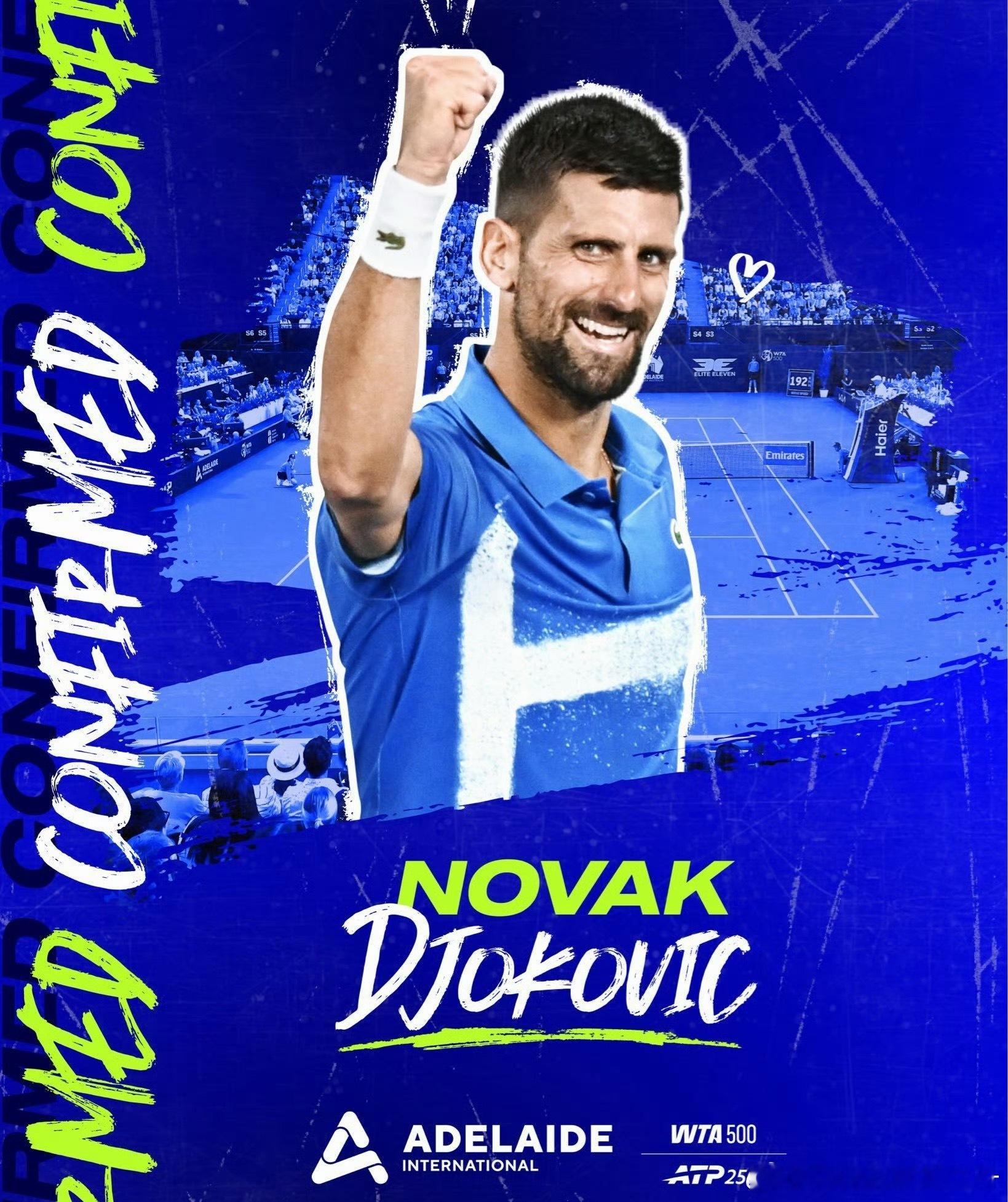 🇷🇸德约科维奇确认出战2026ATP阿德莱德站网球talking大会丨德约