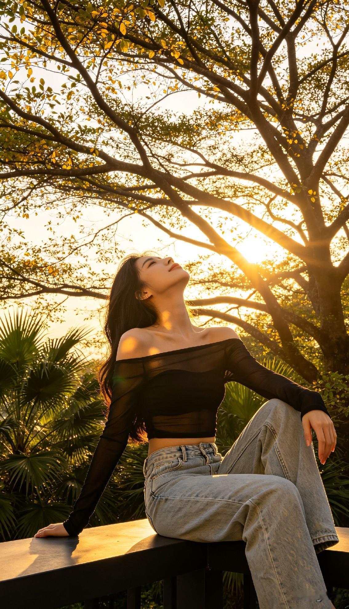 落日寄温柔晚风释心绪🌅晚风寄温柔
