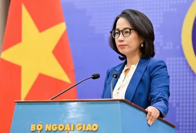 越南外交部发言人范秋姮感谢中方对越南"魁元18号"船海上遇险的搜救。据越通社