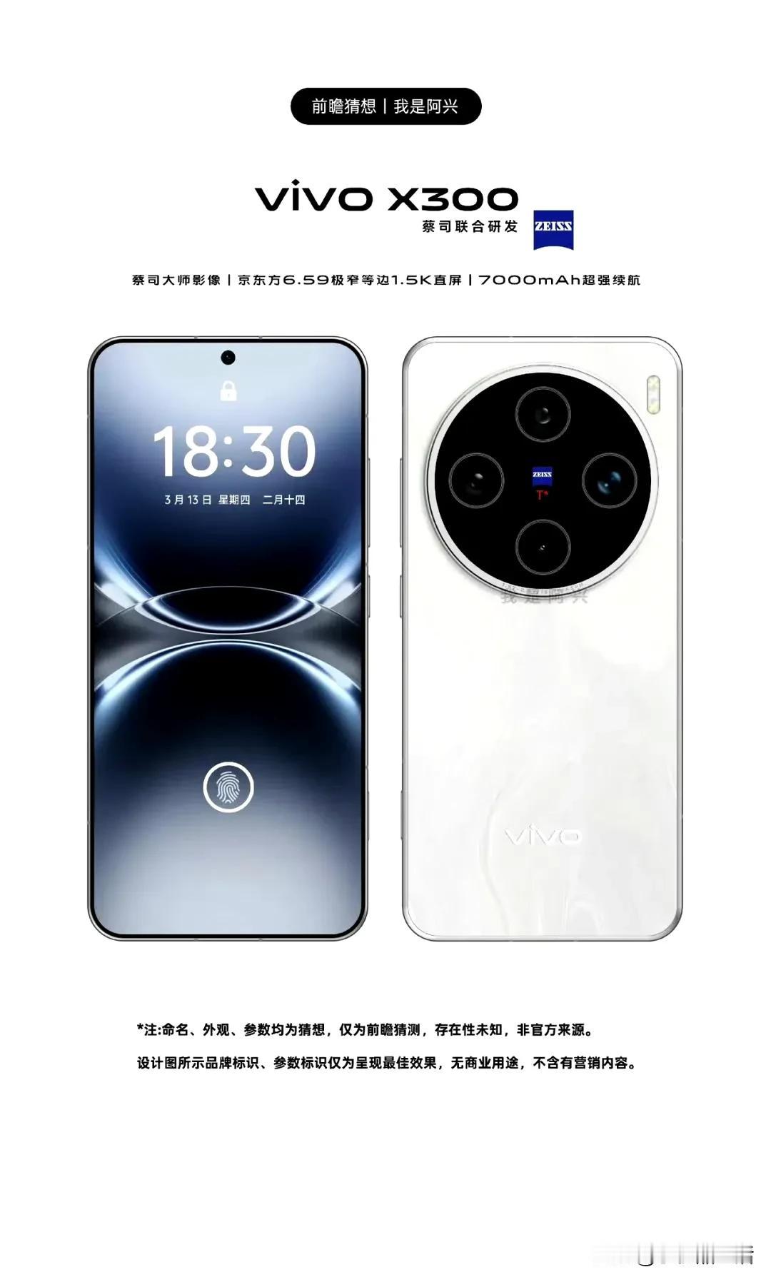 据爆料，vivoX300将后置2亿像素的1/1.4"主摄+5000万像素的广角