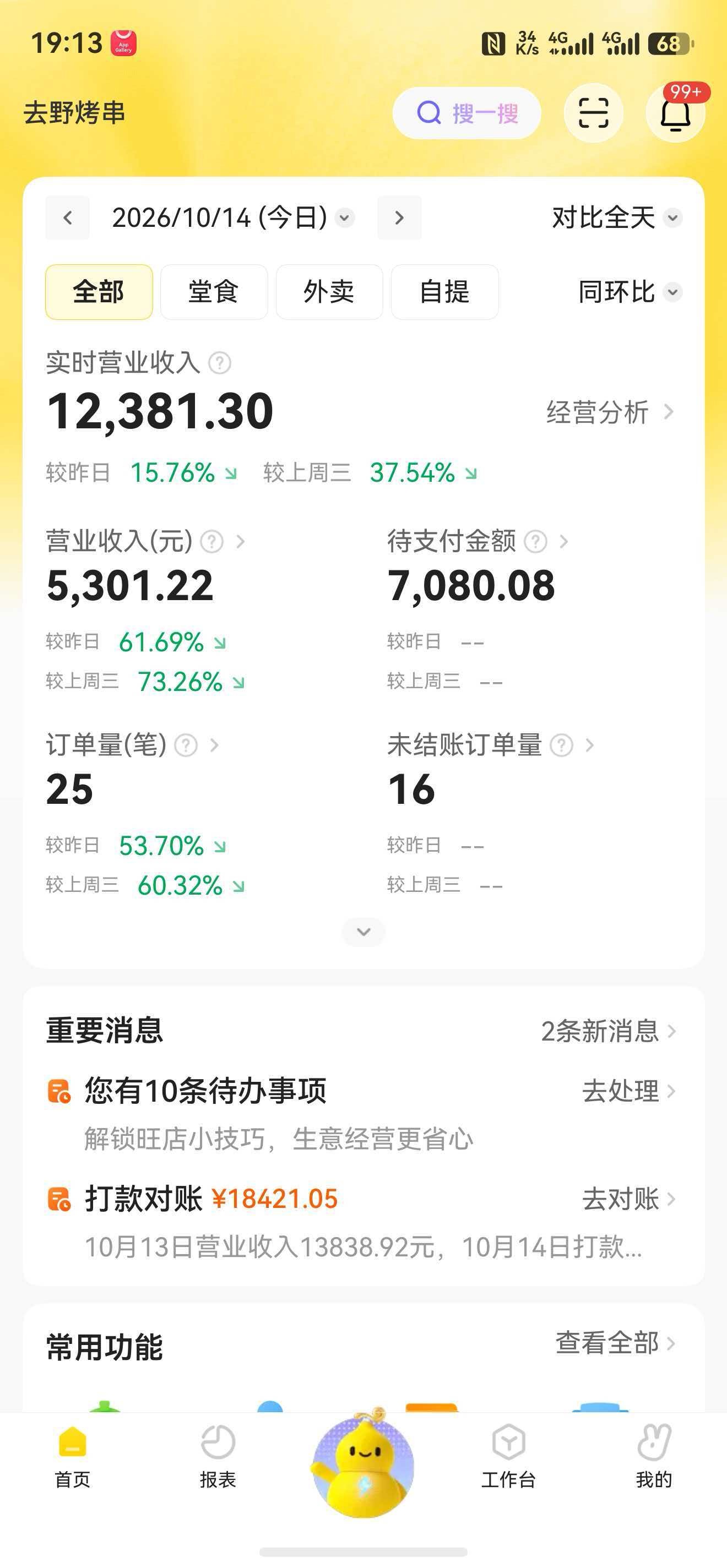 去野烧烤和大运烧鸡烧烤，南北烧烤之战，感受下[哭哭]​网红生意就是容易没有后劲，