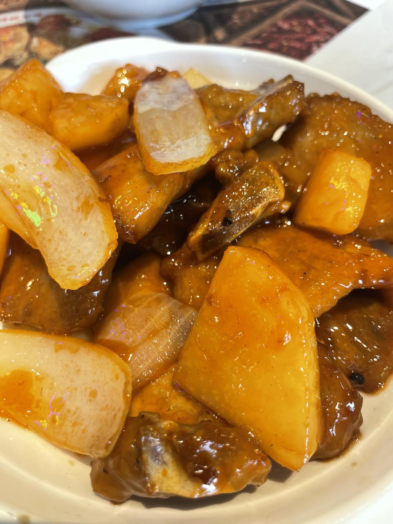 美食酸甜可口的排骨鸡肉配米饭美食分享日常vlog