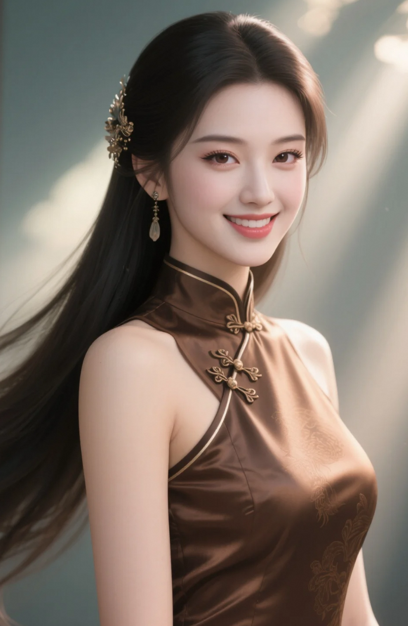 露肩设计+丝光流转，美得不动声色
