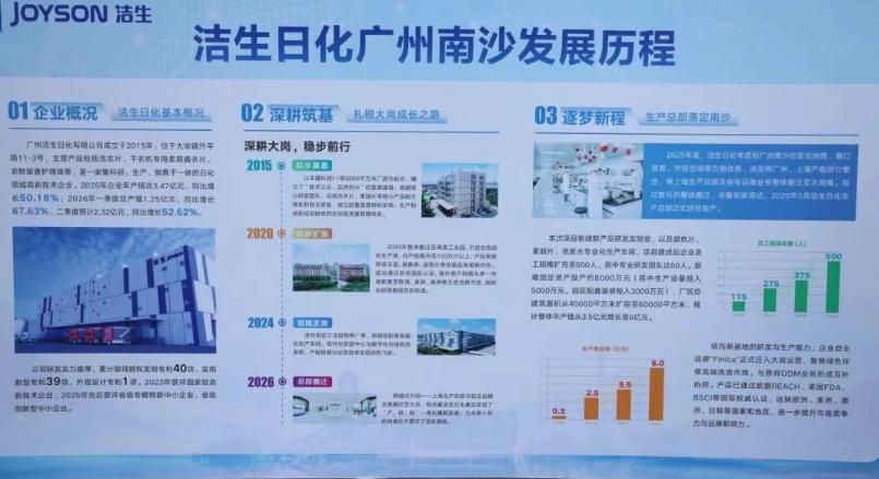 【广州洁生日化生产总部全面迁至南沙】5月22日，广州洁生日化有限公司在广州南沙大