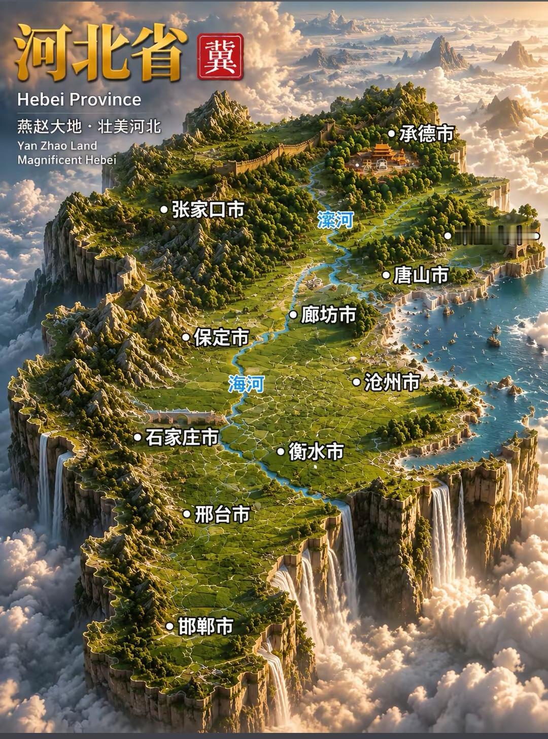 河北的地形真的是把“浓缩版中国”玩明白了，18.88万平方公里的地盘上，几乎能找
