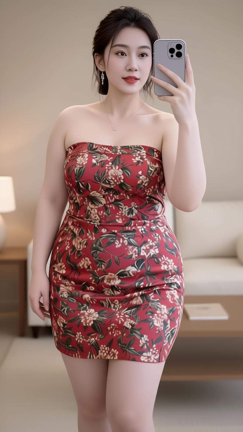 夏日穿红色花卉连衣裙简直绝了！红色明艳动人，花卉元素又自带清新甜美感，穿上它出街
