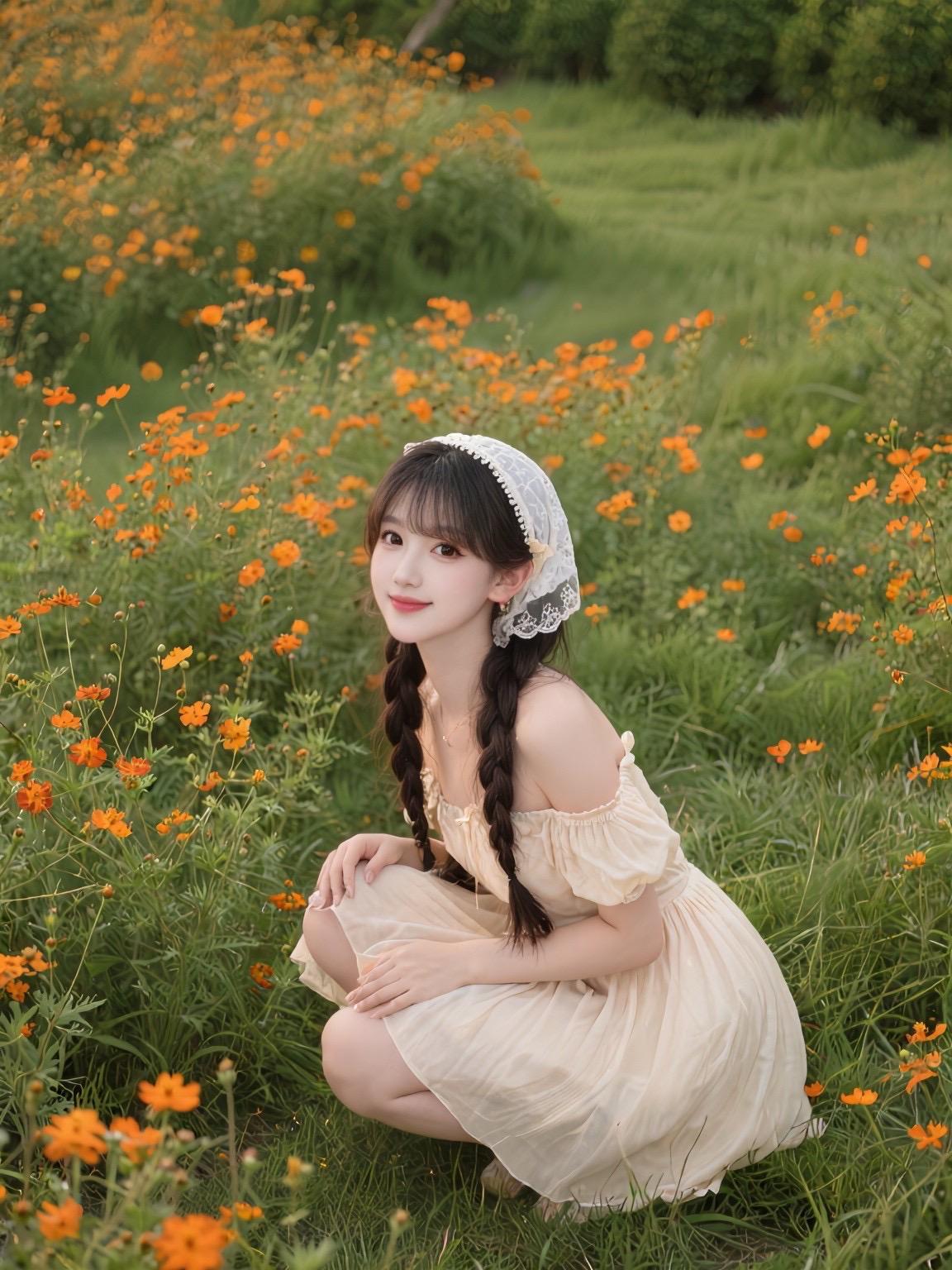 女生拍照姿势 夏季连衣裙 日系写真 初恋裙