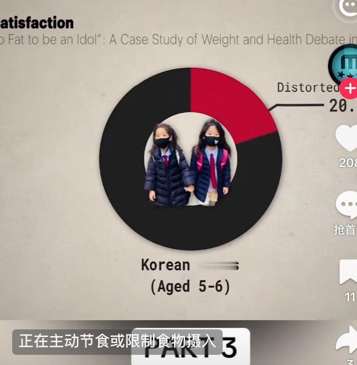 外貌焦虑蔓延到孩子身上，韩国五六岁的小孩为了不发胖，也开始节食减肥了，到了十岁以