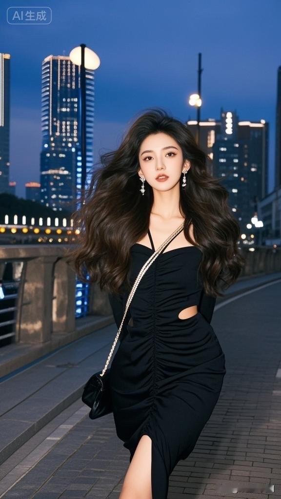 都市女郎风范，黑色西装搭配，尽显优雅与自信！