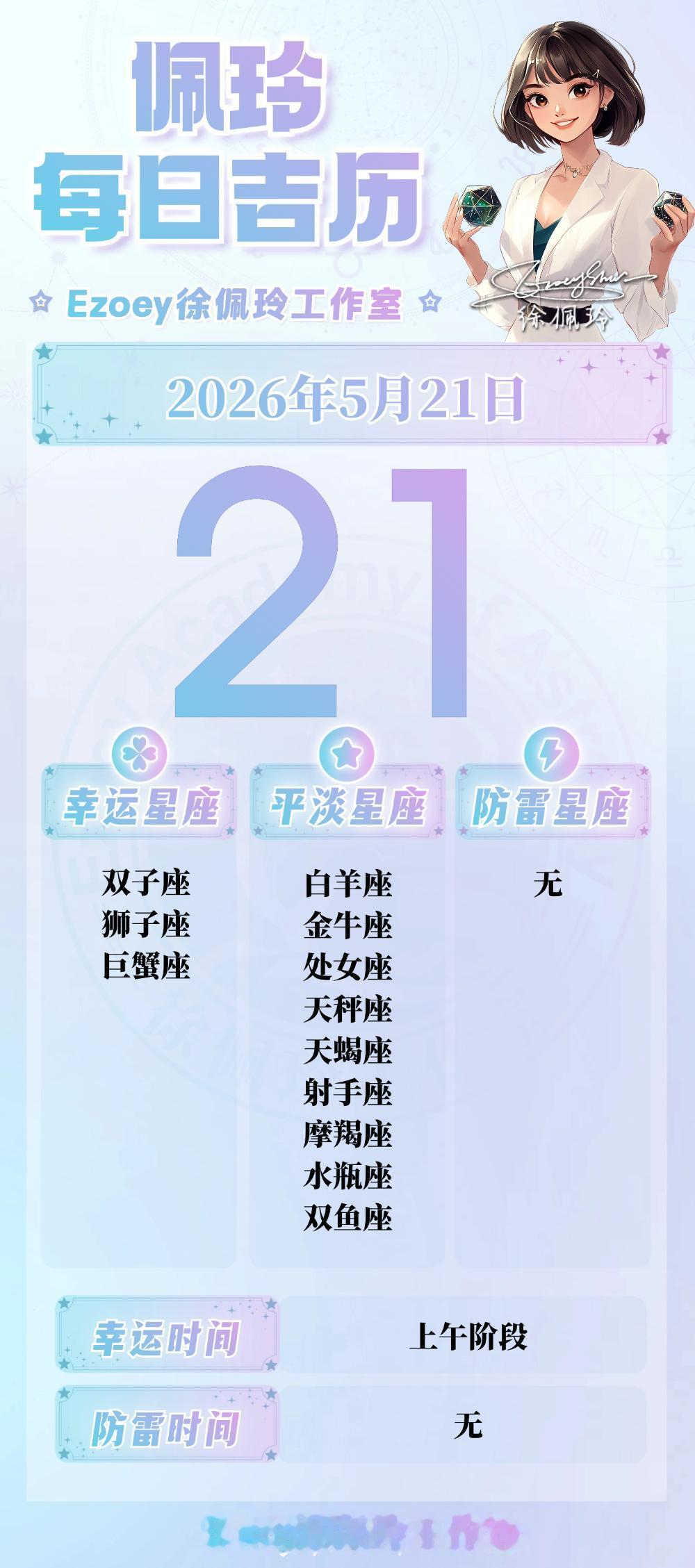 【5.21日播报】太阳进入双子思维活跃月开启幸运星星：双子座狮子座巨蟹座