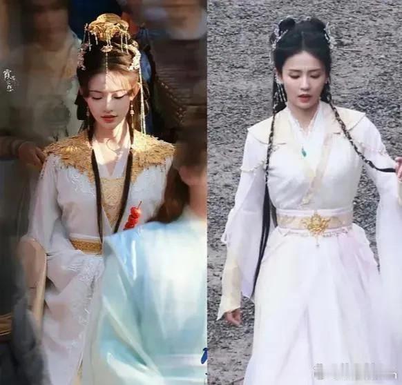 以前从来没觉得林允是漂亮的，结果穿一样的古装，路透图直接秒了白鹿的精修图，厉害！