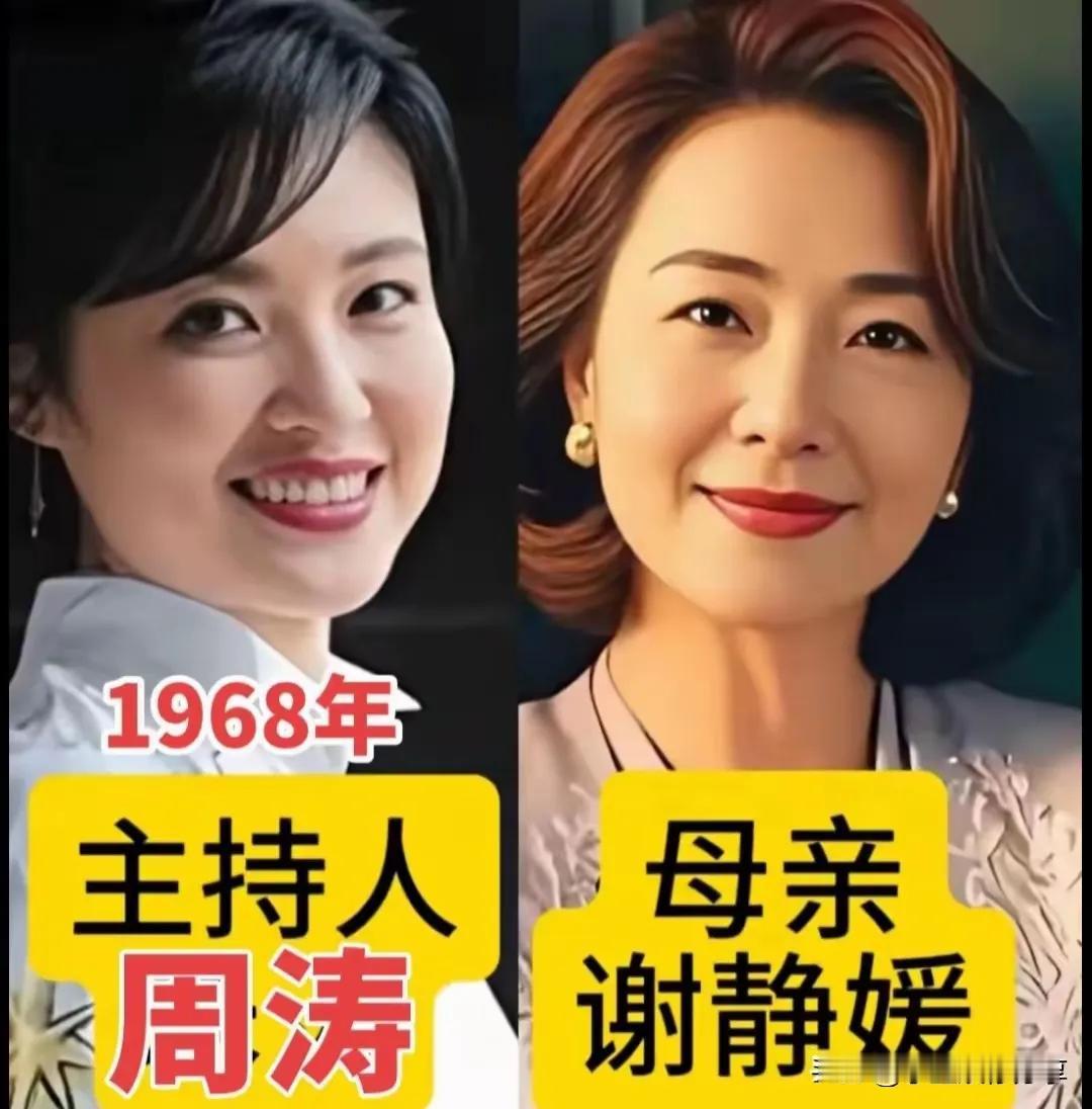 央视主持人的妈妈们气质可真好呀！周涛的妈妈气质太好了，且颜值也很高，不过，周涛的