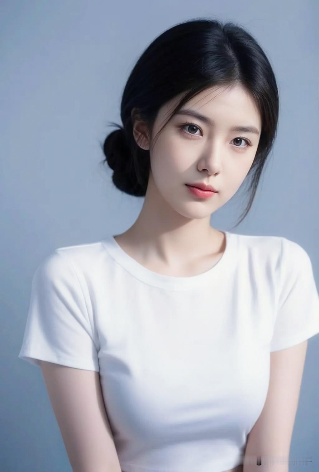 穿白色T恤的张京
