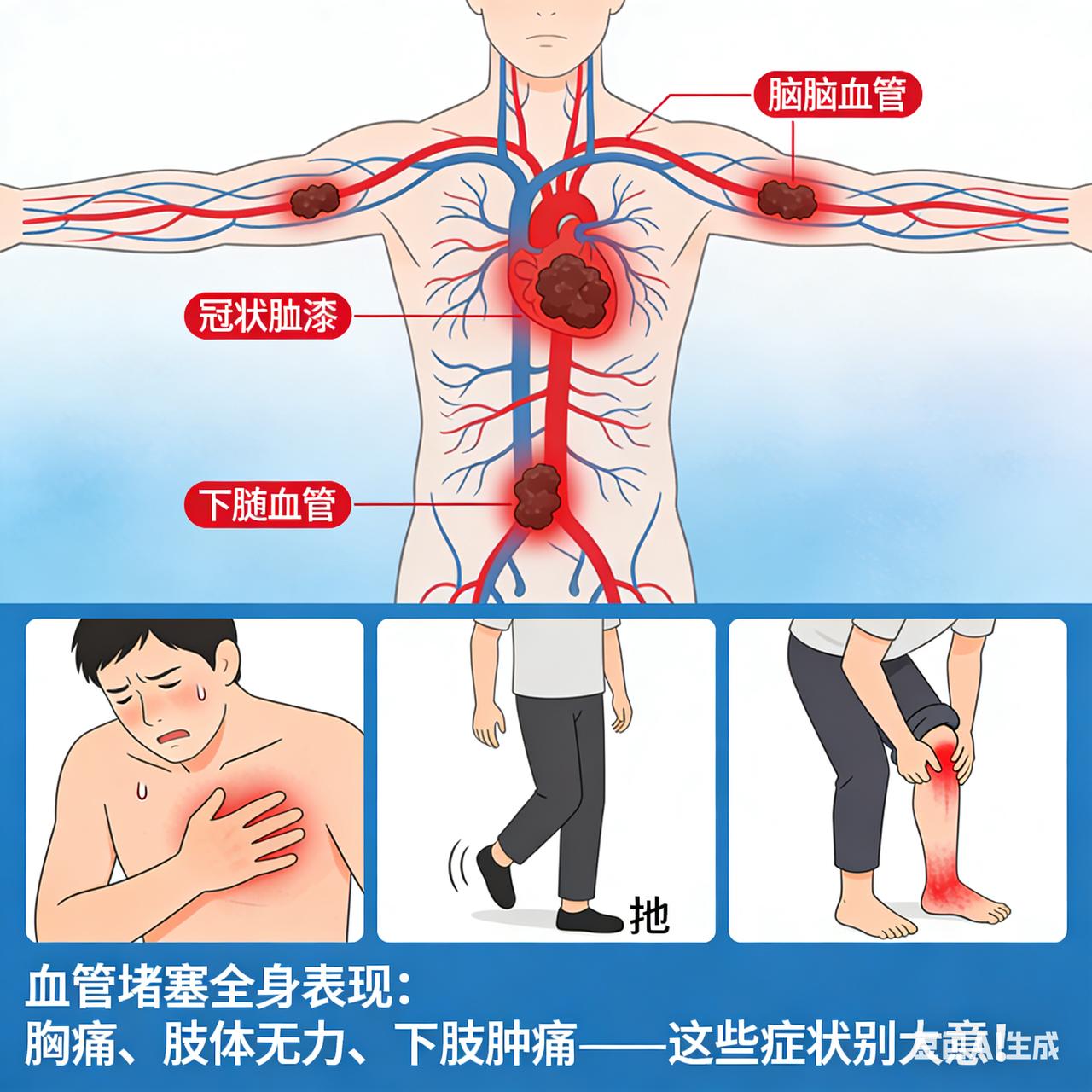 血管堵塞的全身表现，这些症状别大意！血管堵塞的“求救信号”：手脚四大异象暗藏致