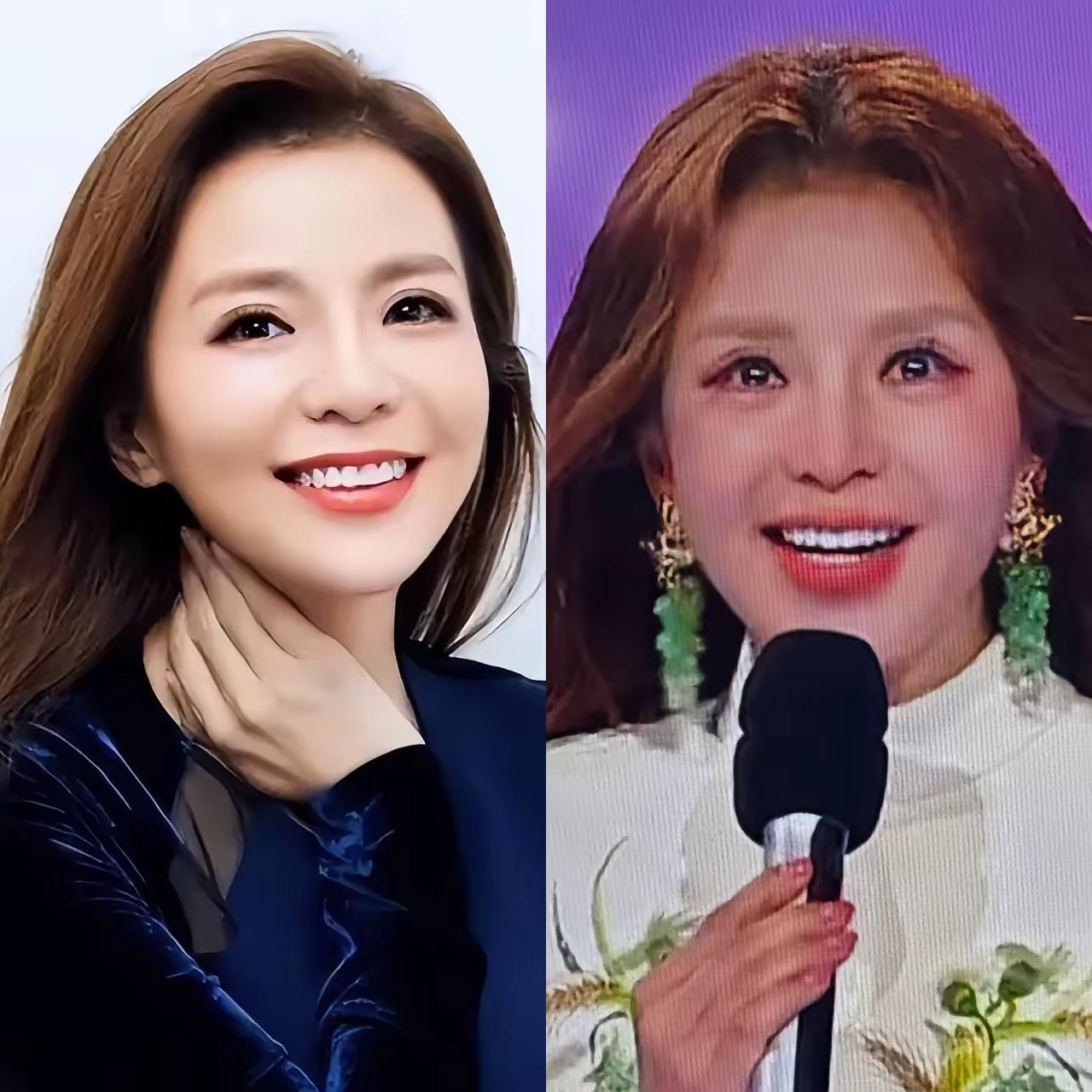 终于真相大白了，朱迅跨年晚会上总是向上瞪眼，不是因为她有什么不满，而是因为她太认