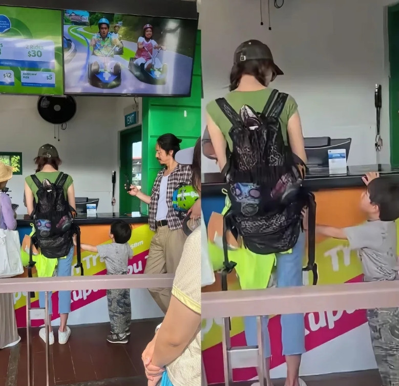 林志玲黑泽良平在新加坡旅游引热议！带孩子这方面看的出黑泽良平不称职，孩子的东西