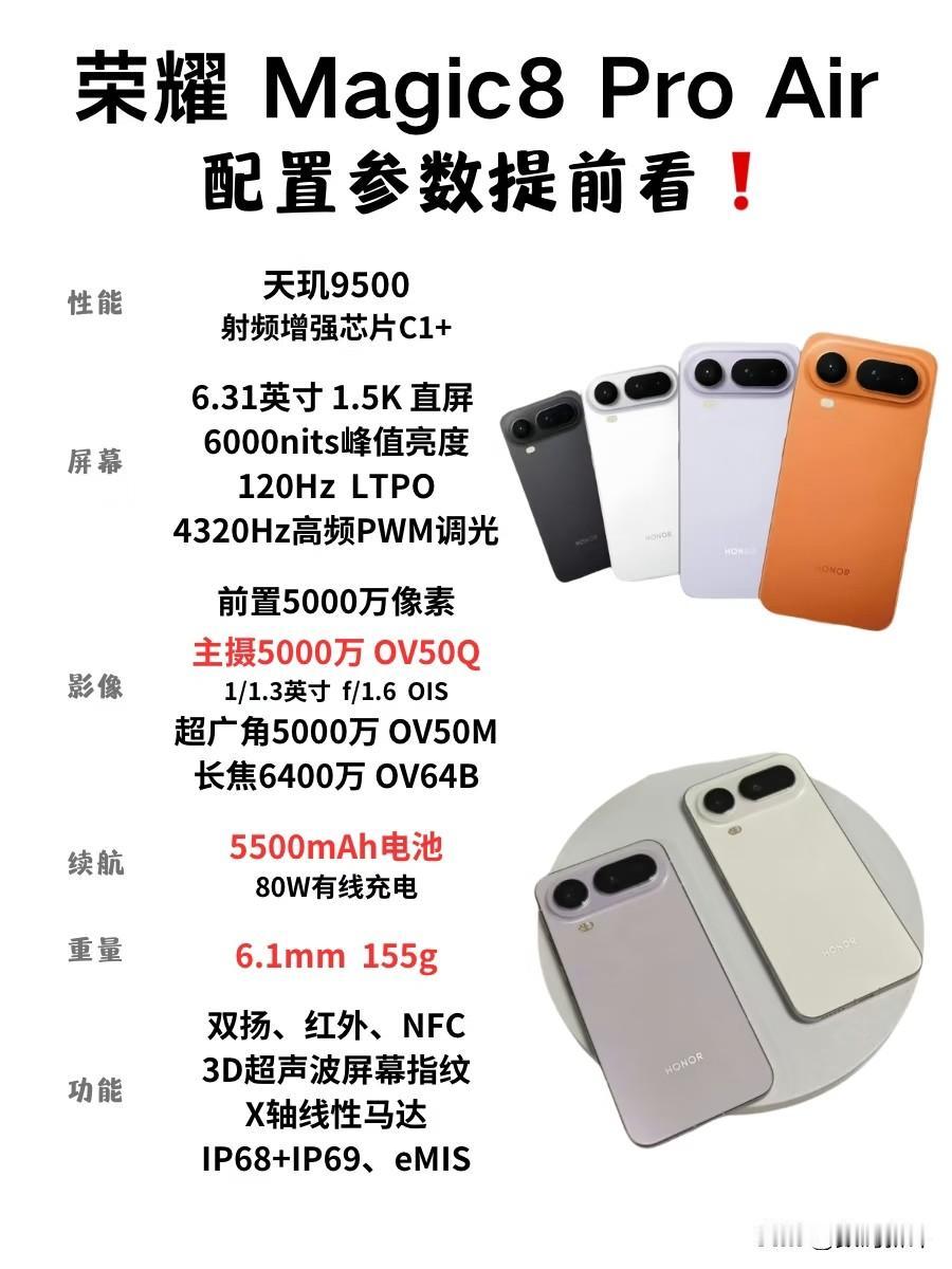 荣耀magic8Proair起售价会是多少？[思考]应该算是真正的国产air旗