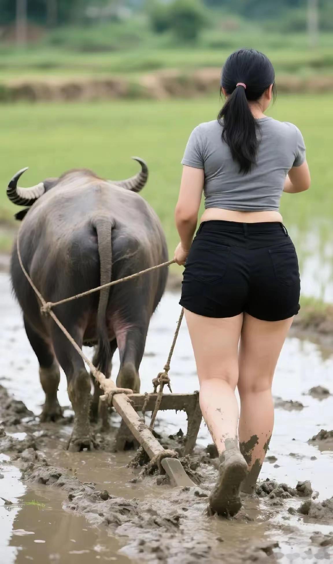 欢迎各位才子佳人对以下对联:上联：少妇驱牛耕沃野下联:………………​​