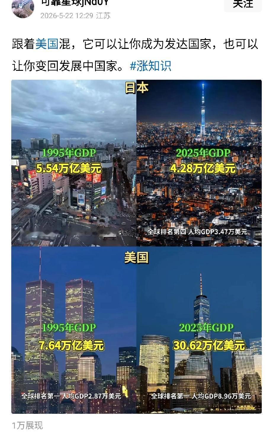 有时候会突然意识到，中国周边比美国周边的发达国家多。