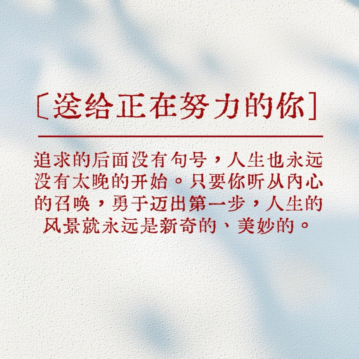 送给正在努力的你✨