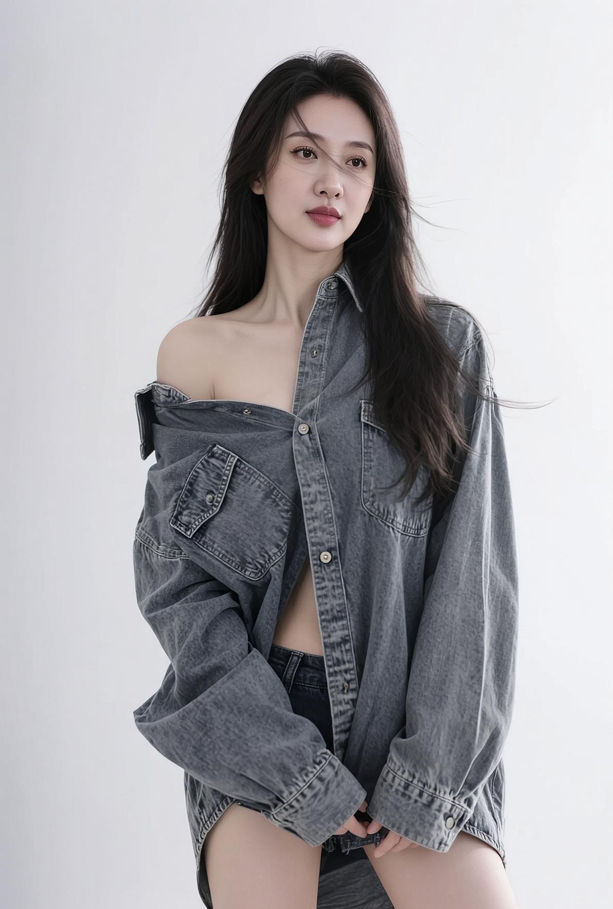 AI牛仔风情韵上热搜贵气的长相的女人图片新鲜出炉