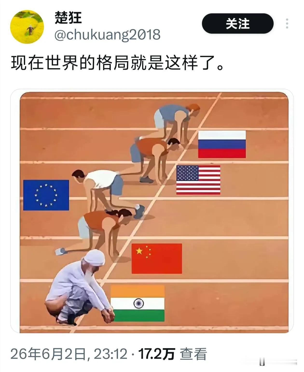 当今世界局势，最直观最准确的一张图！真正的牌桌玩家，只有中美俄三个，不管你承不