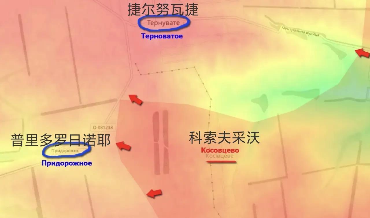 俄军东部集群第36集团军第37摩步旅在占领科索夫采沃后乘胜追击，向该村西北方向推