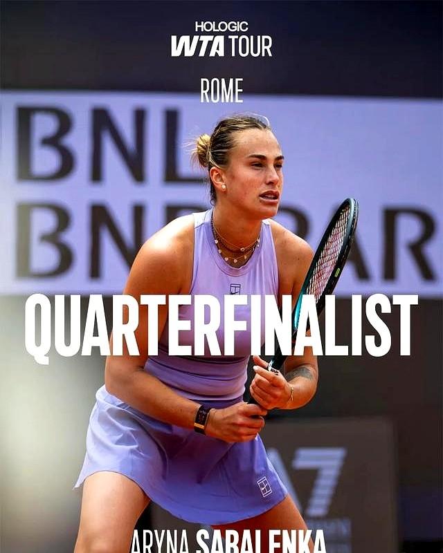 WTA1000罗马站，郑钦文又双叒叕输给萨巴伦卡了！这可是她冲击世界第一的垫脚石