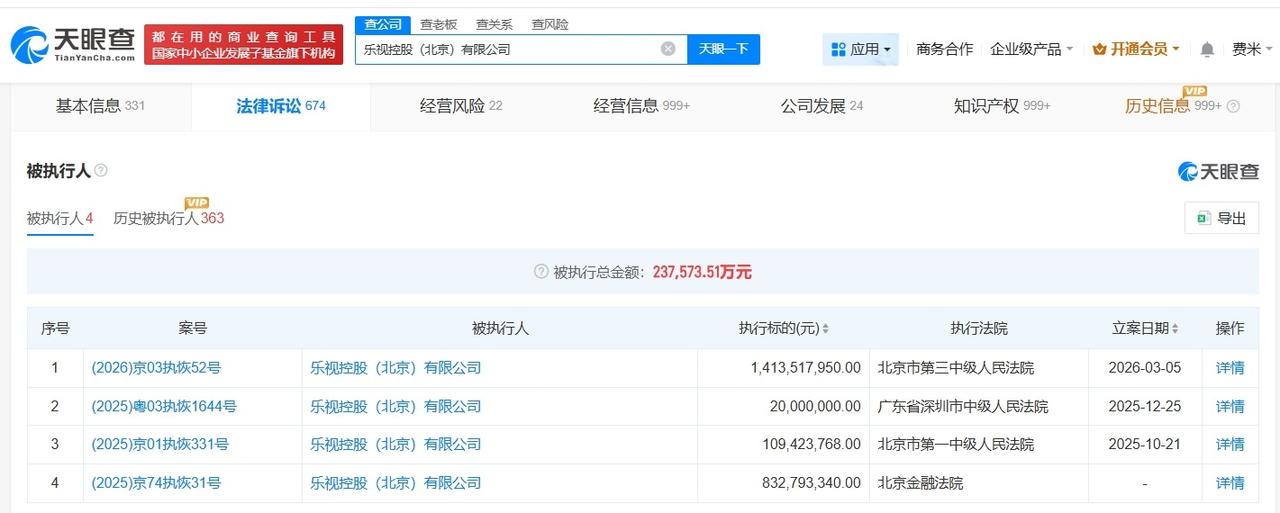 贾跃亭及乐视等被恢复执行14.1亿贾跃亭及名下公司被恢复执行14.1亿乐视等